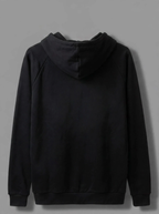 The Collective Black Hoodie — black plain back view | 707 Official zip hoodie