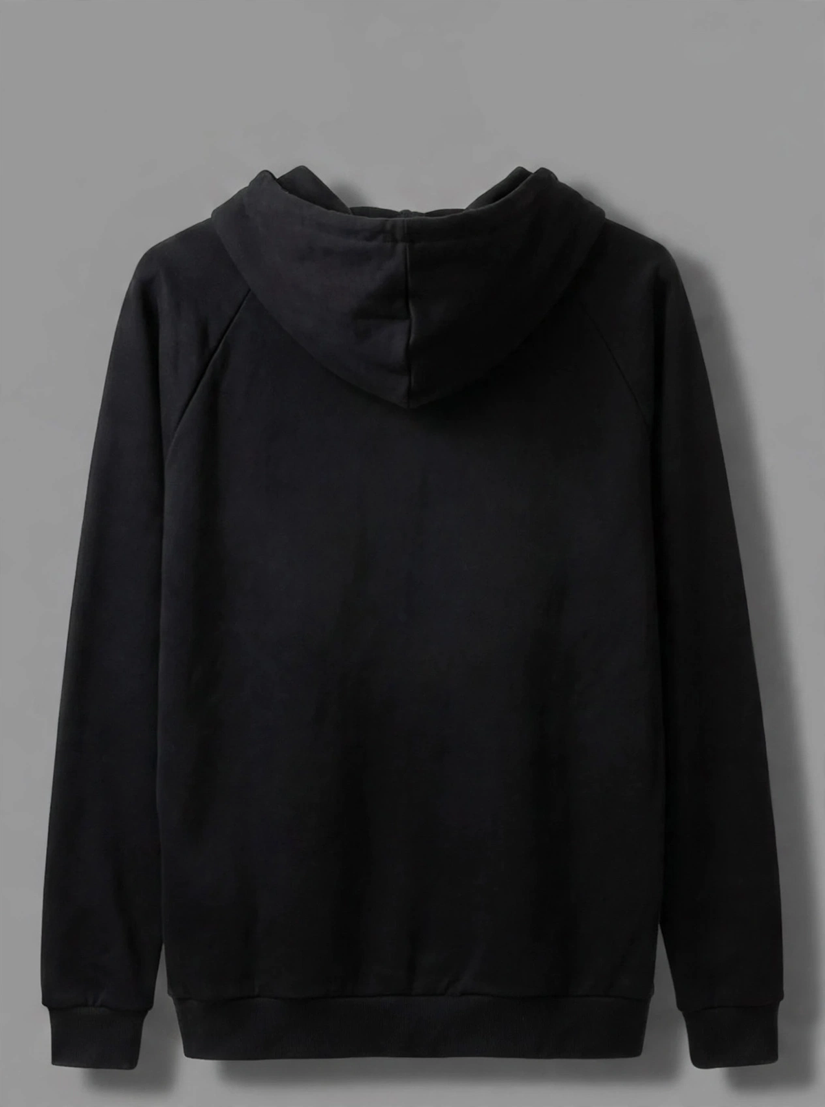 The Collective Black Hoodie — black plain back view | 707 Official zip hoodie