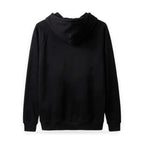 The Collective Black Hoodie — black plain back view | 707 Official zip hoodie