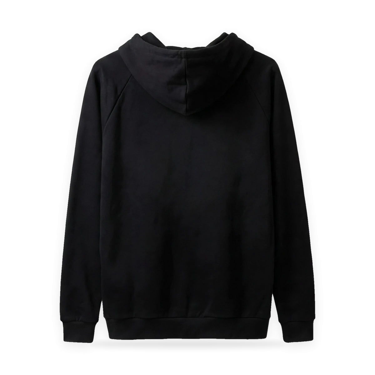 The Collective Black Hoodie — black plain back view | 707 Official zip hoodie